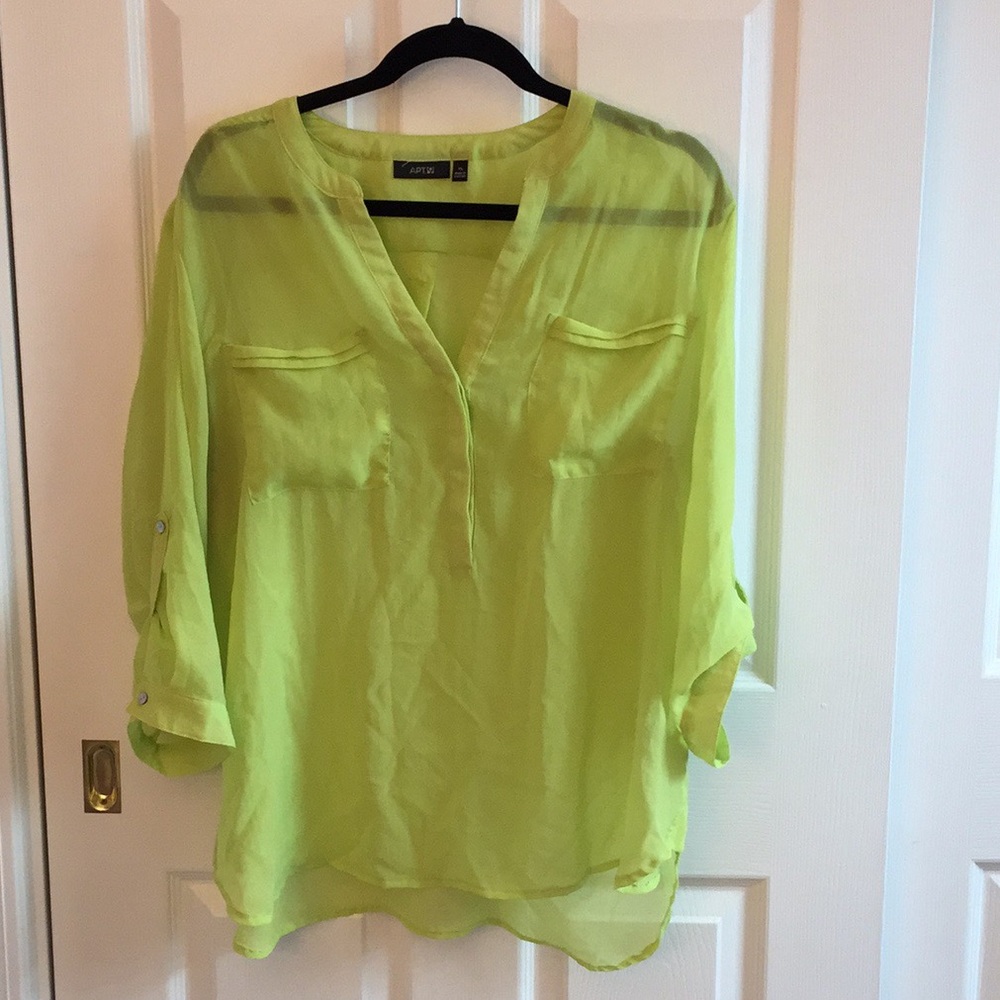 Neon Yellow Blouse
